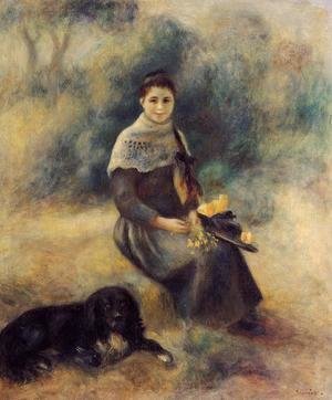 Pierre Auguste Renoir - Young Girl With A Dog