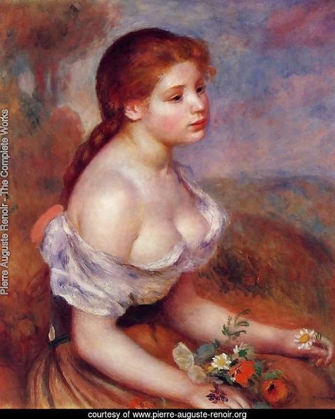 Young Girl With Daisies