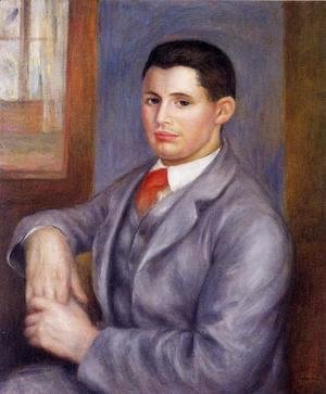 Pierre Auguste Renoir - Young Man In A Red Tie