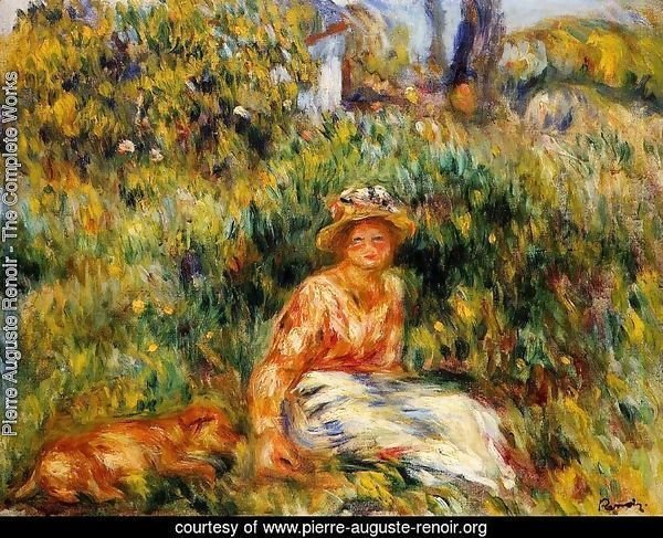 Young Woman In A Garden