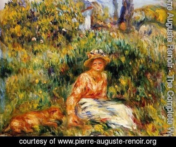 Pierre Auguste Renoir - Young Woman In A Garden