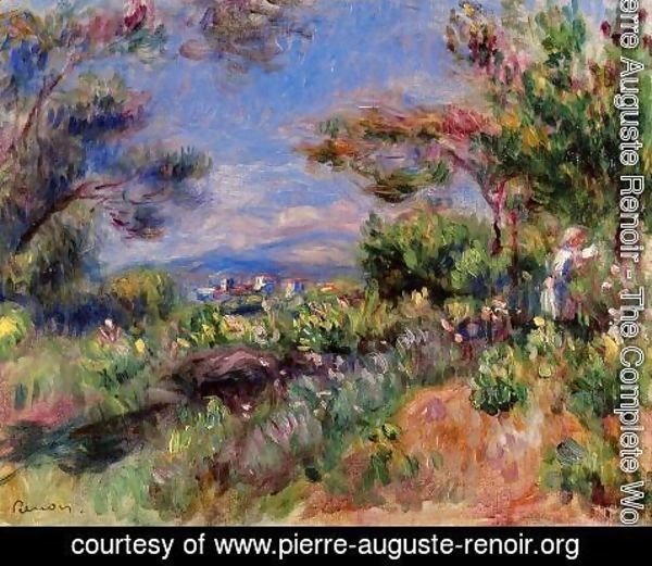 Pierre Auguste Renoir - Young Woman In A Landscape  Cagnes