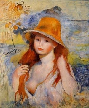 Pierre Auguste Renoir - Young Woman In A Straw Hat2