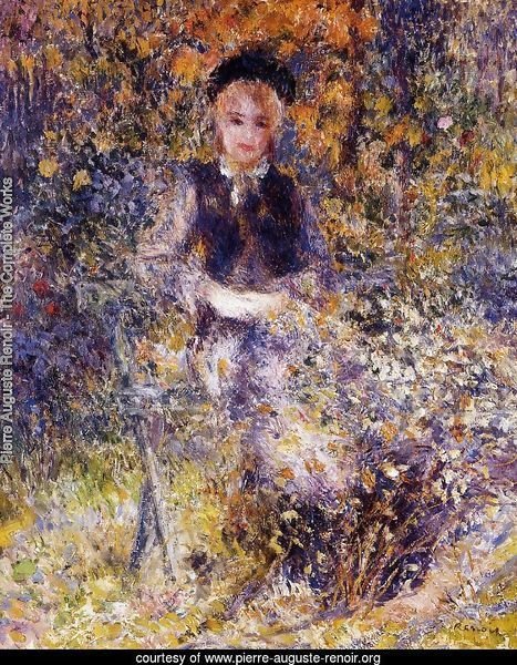 Young Woman On A Bench