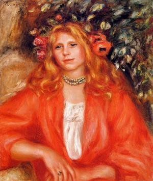 Pierre Auguste Renoir - Young Woman Wearing A Garland Of Flowers