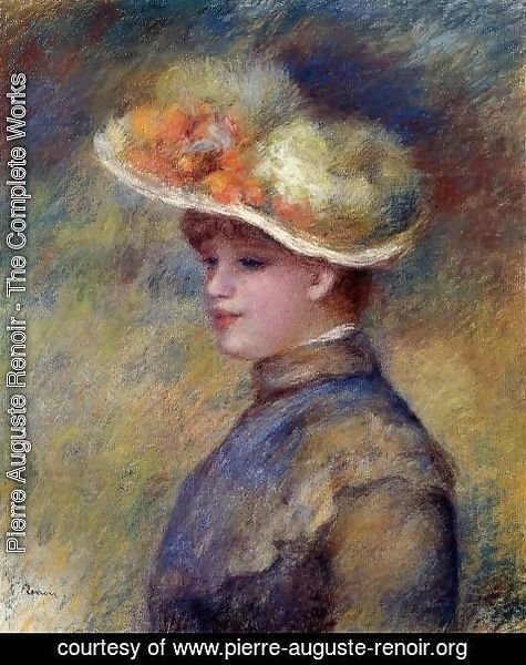 Pierre Auguste Renoir - Young Woman Wearing A Hat